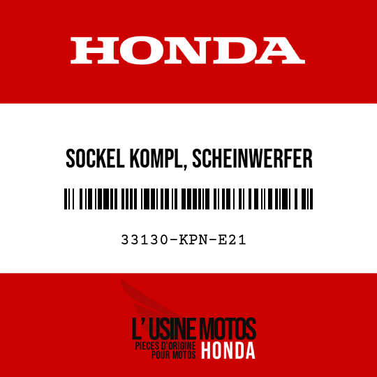 image de 33130-KPN-E21 SOCKEL KOMPL, SCHEINWERFER