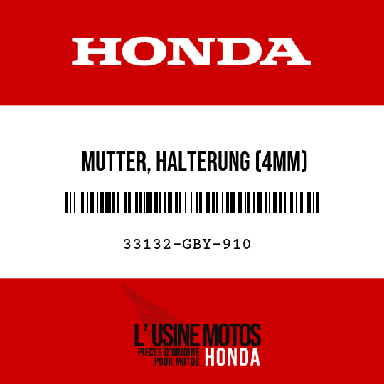 image de 33132-GBY-910 MUTTER, HALTERUNG (4MM)