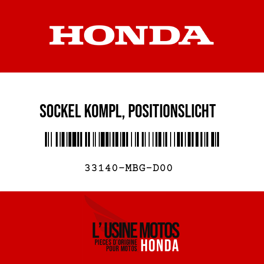 image de 33140-MBG-D00 SOCKEL KOMPL, POSITIONSLICHT
