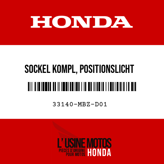 image de 33140-MBZ-D01 SOCKEL KOMPL, POSITIONSLICHT