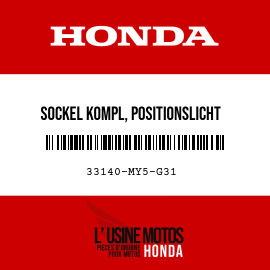 image de 33140-MY5-G31 SOCKEL KOMPL, POSITIONSLICHT