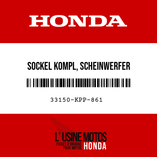 image de 33150-KPP-861 SOCKEL KOMPL, SCHEINWERFER