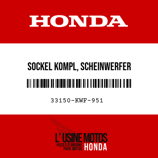 image de 33150-KWF-951 SOCKEL KOMPL, SCHEINWERFER