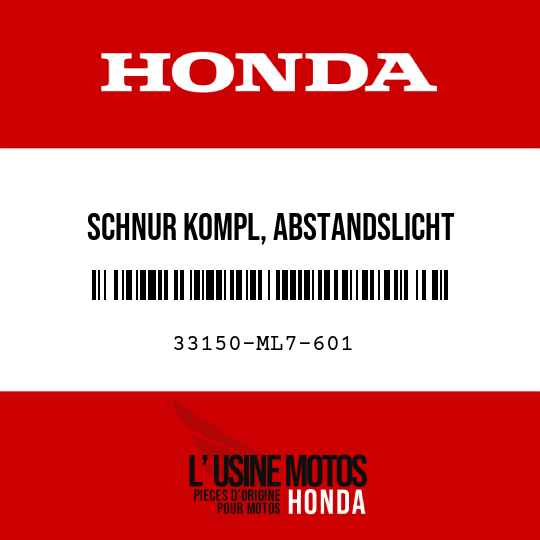 image de 33150-ML7-601 SCHNUR KOMPL, ABSTANDSLICHT