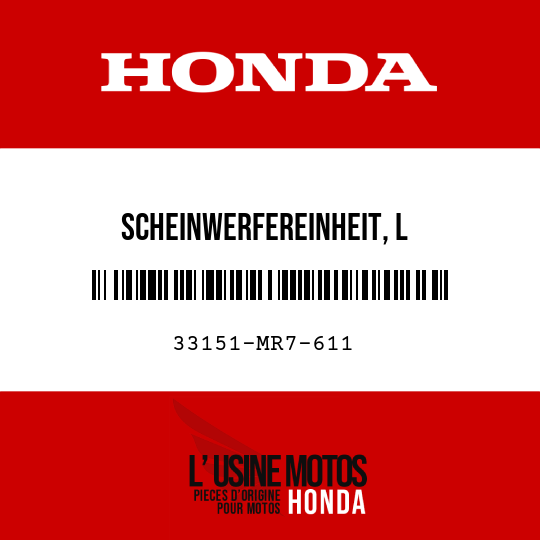 image de 33151-MR7-611 SCHEINWERFEREINHEIT, L