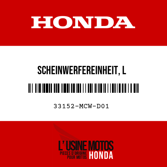 image de 33152-MCW-D01 SCHEINWERFEREINHEIT, L