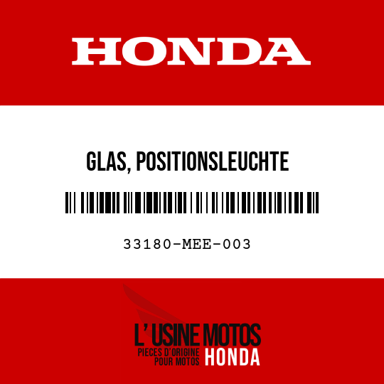 image de 33180-MEE-003 GLAS, POSITIONSLEUCHTE