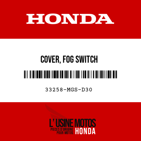 image de 33258-MGS-D30 COVER, FOG SWITCH