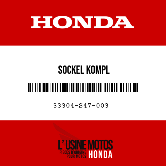 image de 33304-S47-003 SOCKEL KOMPL