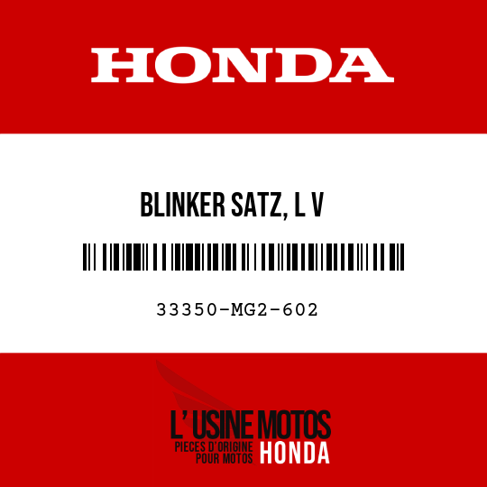 image de 33350-MG2-602 BLINKER SATZ, L V