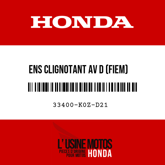 image de 33400-K0Z-D21 ENS CLIGNOTANT AV D (FIEM)