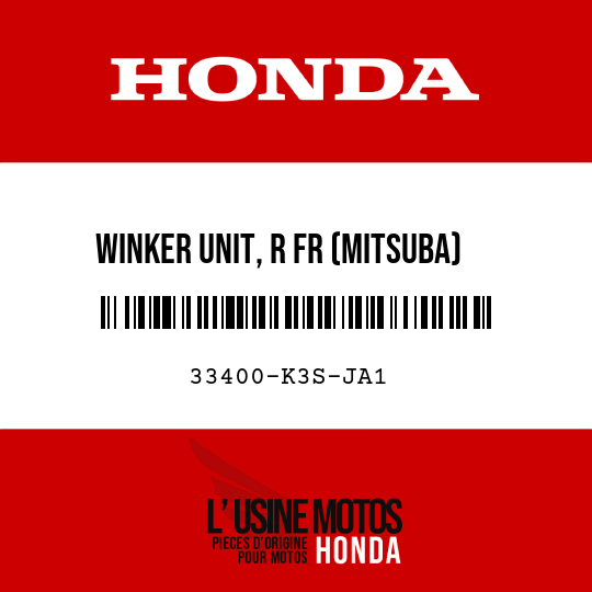 image de 33400-K3S-JA1 WINKER UNIT, R FR (MITSUBA)