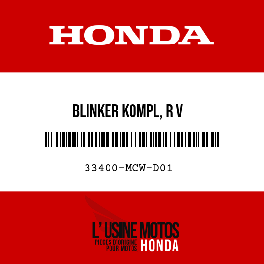 image de 33400-MCW-D01 BLINKER KOMPL, R V