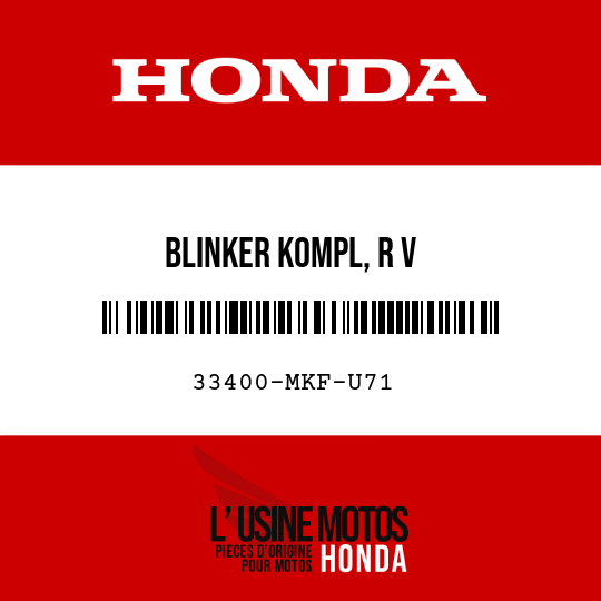 image de 33400-MKF-U71 BLINKER KOMPL, R V
