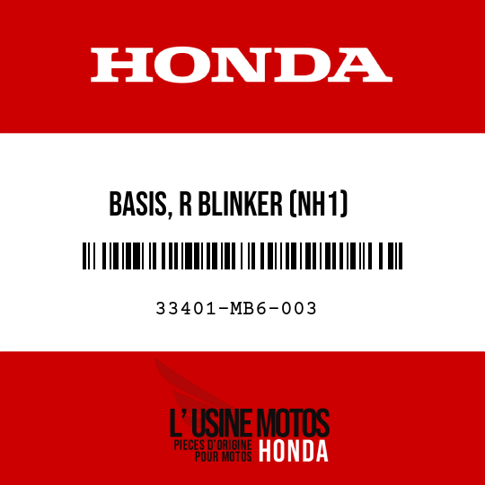 image de 33401-MB6-003 BASIS, R BLINKER (NH1)