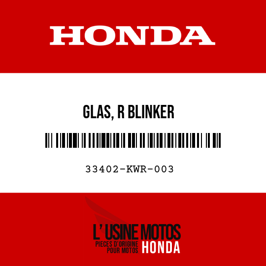 image de 33402-KWR-003 GLAS, R BLINKER