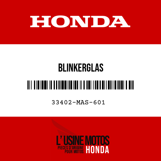 image de 33402-MAS-601 BLINKERGLAS