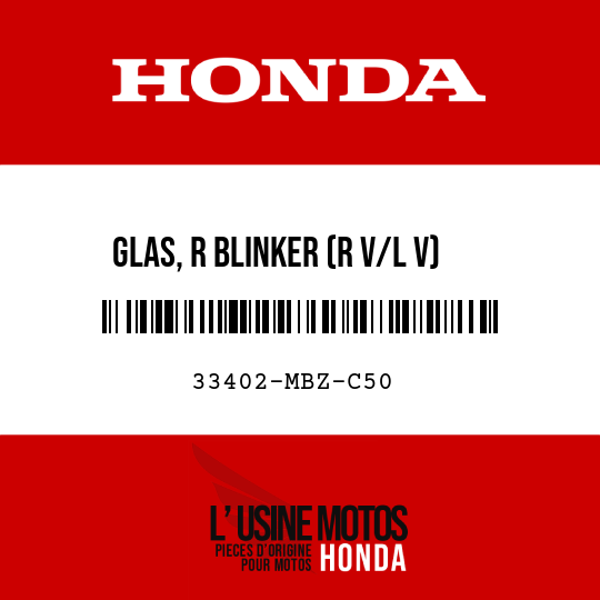 image de 33402-MBZ-C50 GLAS, R BLINKER (R V/L V)