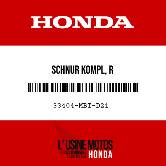 image de 33404-MBT-D21 SCHNUR KOMPL, R