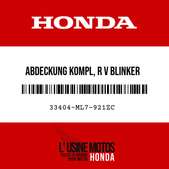 image de 33404-ML7-921ZC ABDECKUNG KOMPL, R V BLINKER PB184MU 