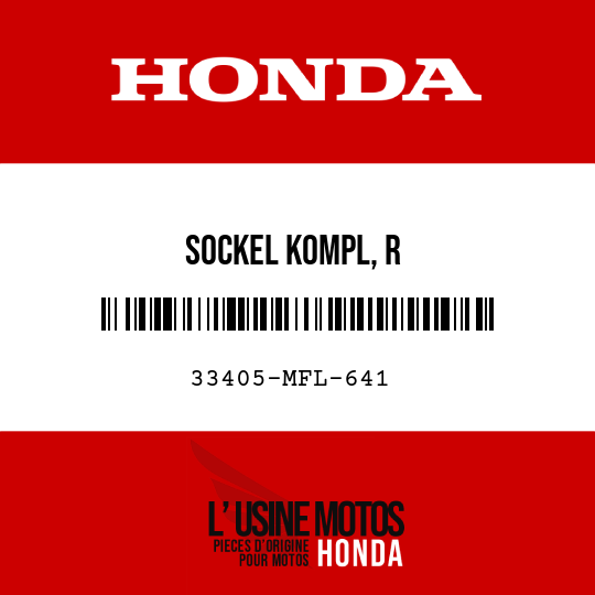 image de 33405-MFL-641 SOCKEL KOMPL, R
