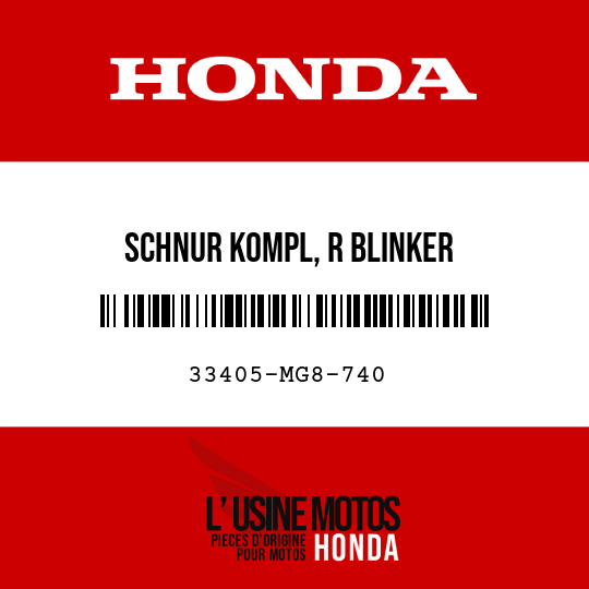 image de 33405-MG8-740 SCHNUR KOMPL, R BLINKER