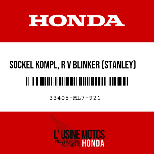 image de 33405-ML7-921 SOCKEL KOMPL, R V BLINKER (STANLEY)