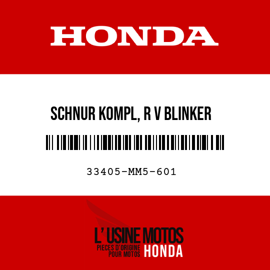 image de 33405-MM5-601 SCHNUR KOMPL, R V BLINKER