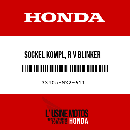 image de 33405-MZ2-611 SOCKEL KOMPL, R V BLINKER