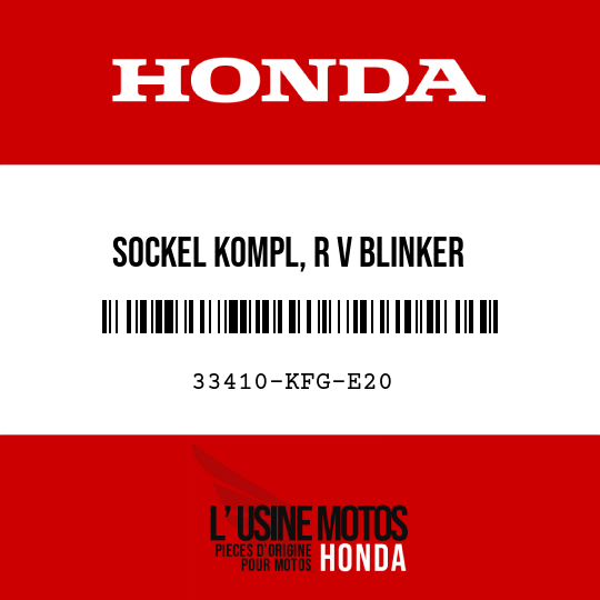 image de 33410-KFG-E20 SOCKEL KOMPL, R V BLINKER