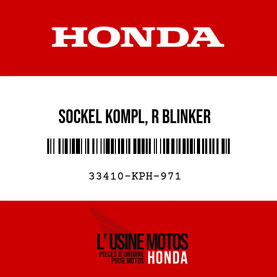 image de 33410-KPH-971 SOCKEL KOMPL, R BLINKER
