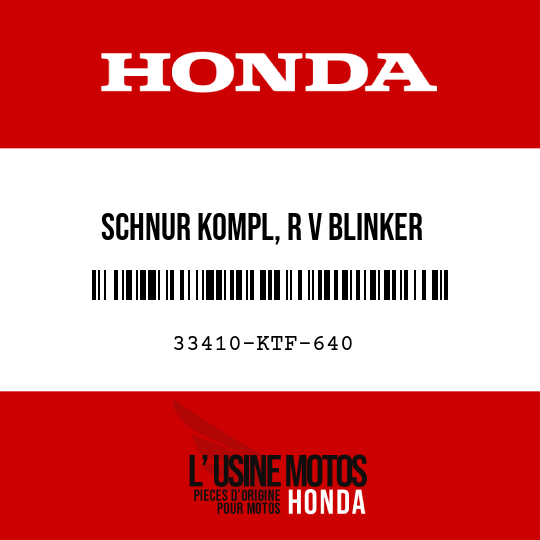 image de 33410-KTF-640 SCHNUR KOMPL, R V BLINKER