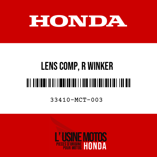 image de 33410-MCT-003 LENS COMP, R WINKER