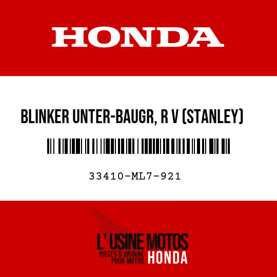 image de 33410-ML7-921 BLINKER UNTER-BAUGR, R V (STANLEY)