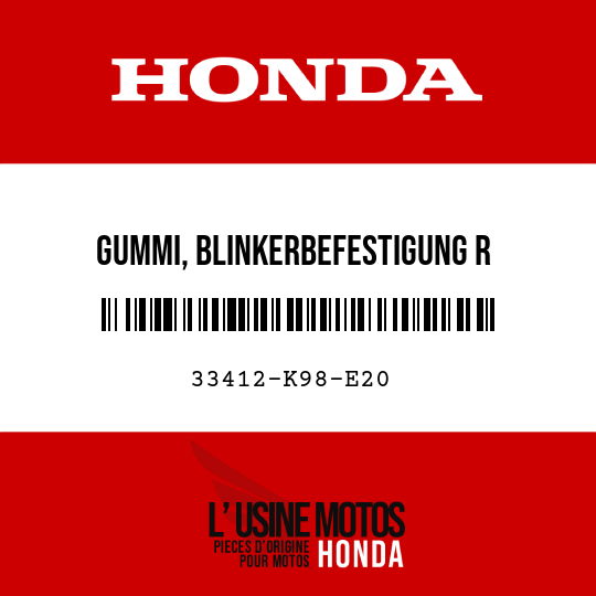 image de 33412-K98-E20 GUMMI, BLINKERBEFESTIGUNG R