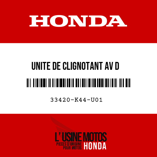 image de 33420-K44-U01 UNITE DE CLIGNOTANT AV D