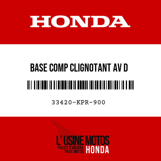 image de 33420-KPR-900 BASE COMP CLIGNOTANT AV D