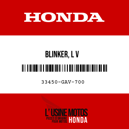 image de 33450-GAV-700 BLINKER, L V