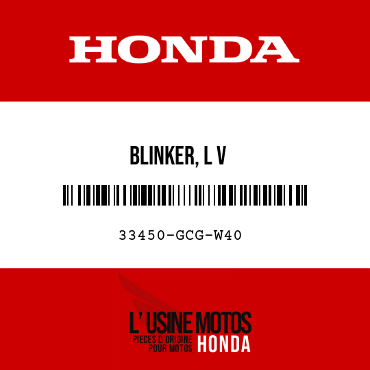 image de 33450-GCG-W40 BLINKER, L V