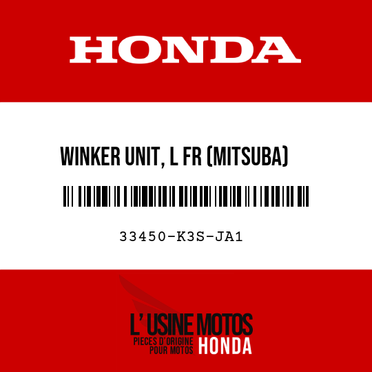 image de 33450-K3S-JA1 WINKER UNIT, L FR (MITSUBA)