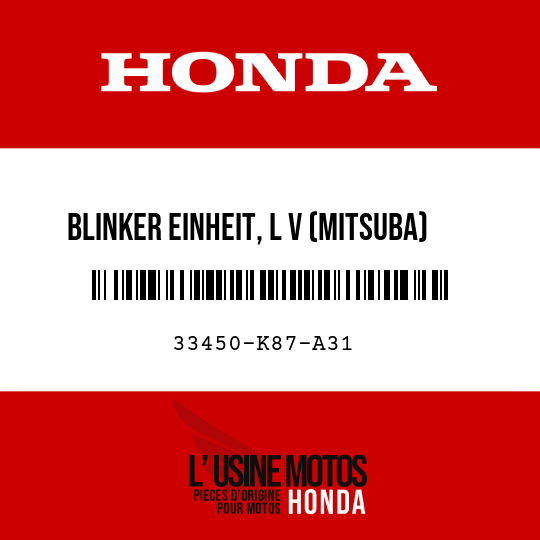 image de 33450-K87-A31 BLINKER EINHEIT, L V (MITSUBA)