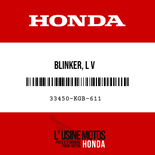 image de 33450-KGB-611 BLINKER, L V