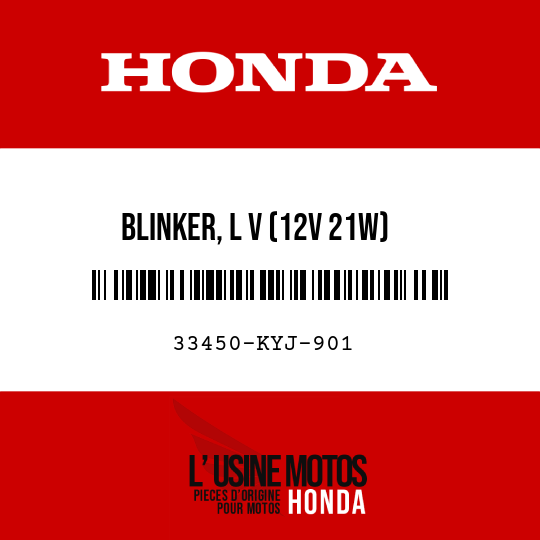 image de 33450-KYJ-901 BLINKER, L V (12V 21W)