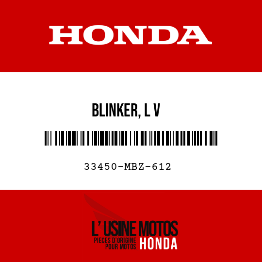 image de 33450-MBZ-612 BLINKER, L V