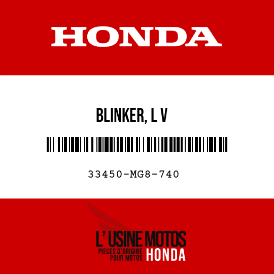 image de 33450-MG8-740 BLINKER, L V