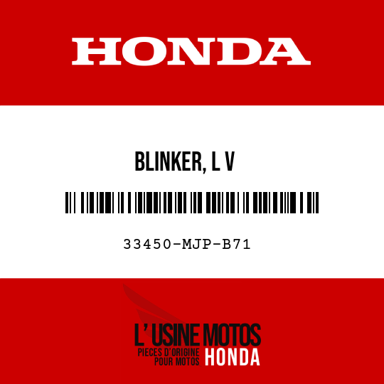 image de 33450-MJP-B71 BLINKER, L V