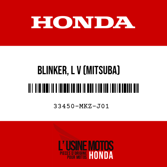 image de 33450-MKZ-J01 BLINKER, L V (MITSUBA)