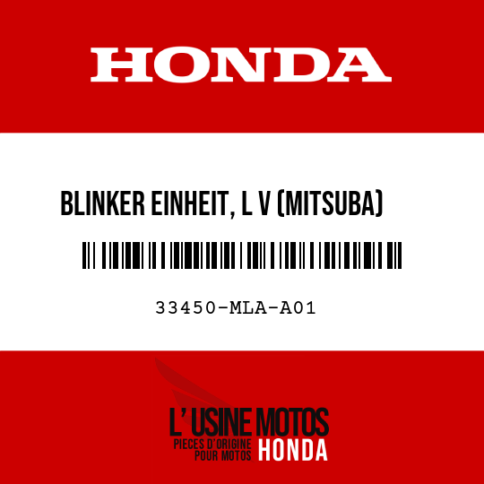 image de 33450-MLA-A01 BLINKER EINHEIT, L V (MITSUBA)