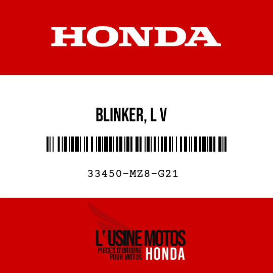 image de 33450-MZ8-G21 BLINKER, L V