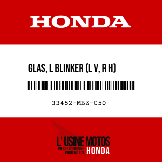 image de 33452-MBZ-C50 GLAS, L BLINKER (L V, R H)